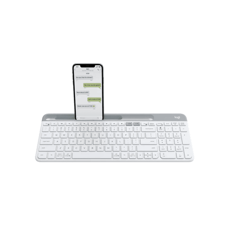 Logitech K580 Wireless Keyboard Slim Multi-Device Connectivity - Off White
