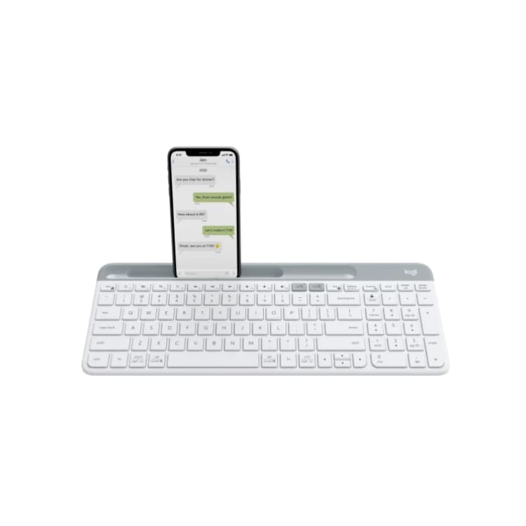 Logitech K580 Wireless Keyboard Slim Multi-Device Connectivity - Off White
