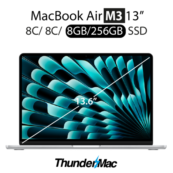 Apple M3 MacBook Air(13inch) 8GB 256GB Thundermac